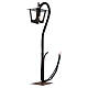 Lamppost with metal base 14x3x3 cm 220V lights for 6 cm Neapolitan nativity s2