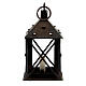 Lanterna con candela metallo 7x4x4 cm presepe napoletano 18-20 cm s3