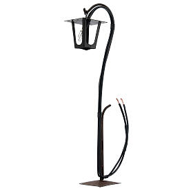 Lanterna con piede metallo luce 220V 18x3x6 cm presepe napoletano di 10-12 cm
