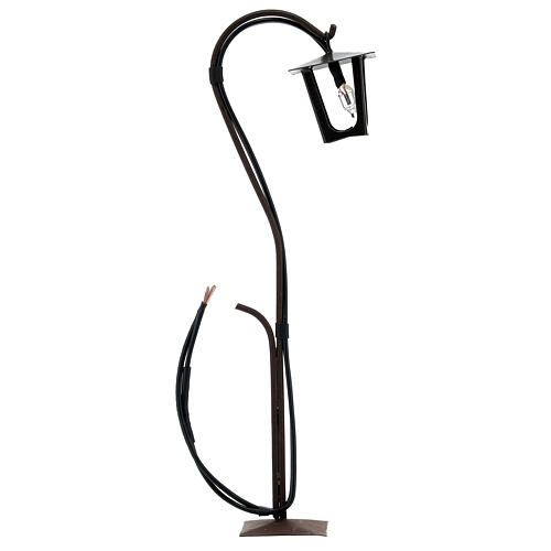 Lampion ze stojakiem z metalu, światło 220V, 18x3x6 cm, do szopki neapolitańskiej 10-12 cm 3