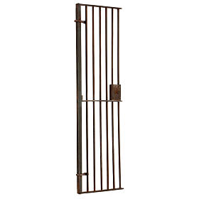 Cancello con ringhiera metallo 30x18x1 cm presepe napoletano di 22-24 cm