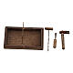Caixa de ferramentas de carpinteiro metal e madeira 4x6x4 cm presépio napolitano com figuras de 18-20 cm s2