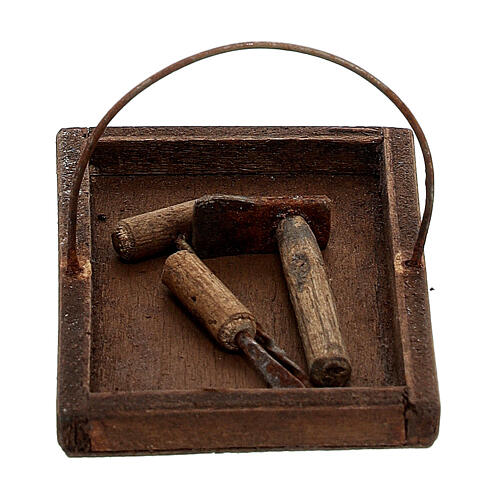 Toolbox for carpenter 4x6x4 cm for 18-20 cm Neapolitan Nativity character 4