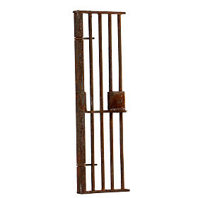 Cancello con ringhiera metallo presepe napoletano di 12-14 cm 16x10x1 cm