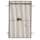 Rusty gate 50x30x1 cm, metal, for Neapolitan Nativity Scene with 40 cm characters s1
