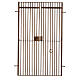 Cancello con ringhiera metallo 50x30x1 cm presepe napoletano altezza statue 40 cm s1