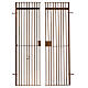 Cancello con ringhiera metallo 50x30x1 cm presepe napoletano altezza statue 40 cm s3
