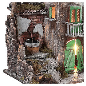 Borgo stile '700 presepe napoletano 30x30x20 cm 