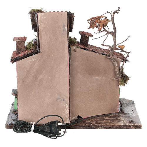 Ambientazione presepe napoletano stile '700 30x30x25 cm luce 5