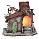 Village house 18th century style Neapolitan setting 30x30x25 cm light s1