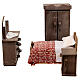 Kit chambre à coucher 4 pcs crèche napolitaine 8 - 10 cm 10x10x5 cm s1