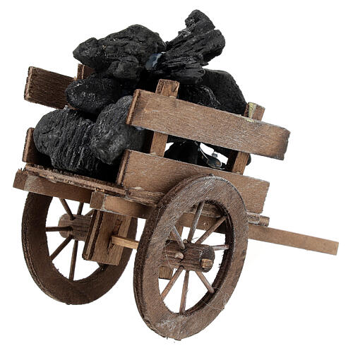 Coal cart for Neapolitan Nativity Scene with 20 cm characters 15x15x5 cm 4