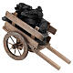 Coal cart for Neapolitan Nativity Scene with 20 cm characters 15x15x5 cm s3