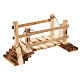 Ponte de madeira em miniatura para presépio napolitano com figuras altura média 14 cm; 7,5x14x5,5 cm s3