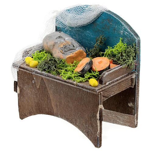 Fish stall for Neapolitan Nativity Scene with 12 cm characters 10x10x5 cm 2