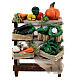 Gemüseverkaufsstand, neapolitanischer Stil, für 12 cm Krippe, 10x5x5 cm s1