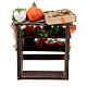 Banca de frutas e legumes em miniatura para presépio napolitano com figuras altura média 12 cm; 10x7x5 cm s4