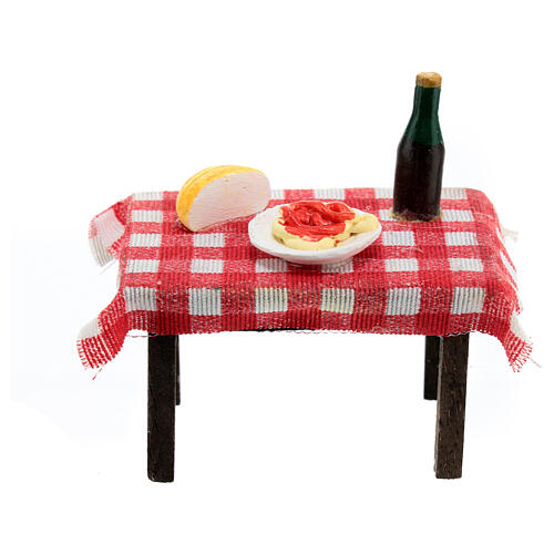 Table set for one for Neapolitan Nativity Scene 1