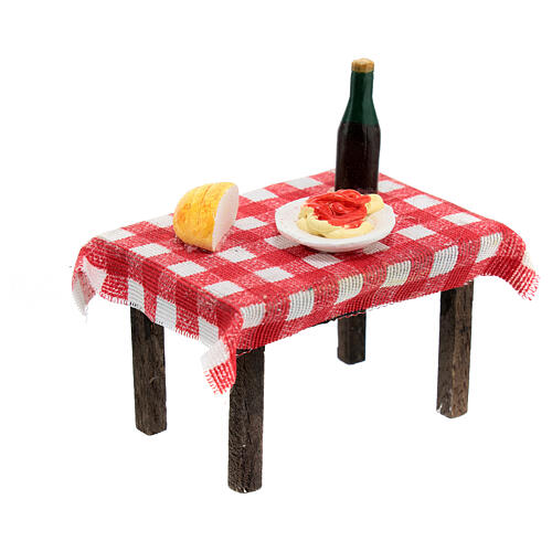 Table set for one for Neapolitan Nativity Scene 3