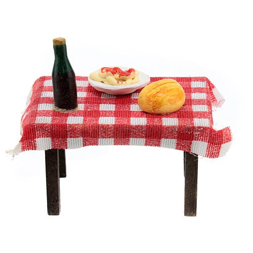 Table set for one for Neapolitan Nativity Scene 5
