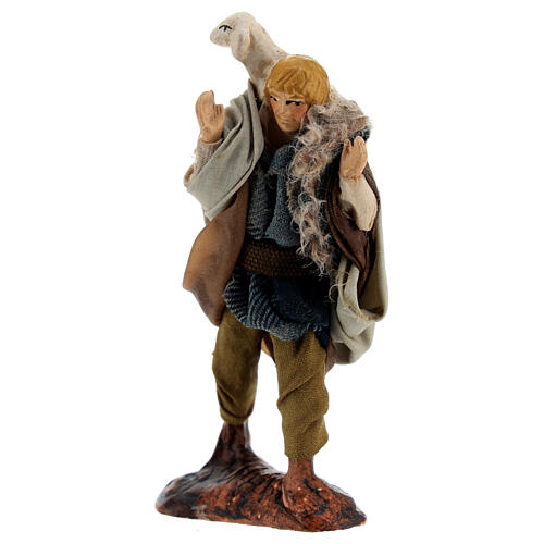 Buon pastore giovane presepe napoletano 8 cm 2