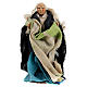 Old lady with laundry for Neapolitan Nativity Scene with 8 cm characters s1