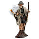 Homem idoso com saco e bastão para presépio napolitano com figuras de 8 cm s3