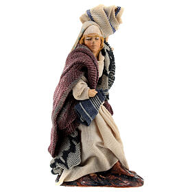 Man figurine with carpets for Neapolitan nativity scene 8 cm