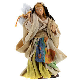 Young woman with a bundle for Neapolitan Nativity Scene with 8 cm characters