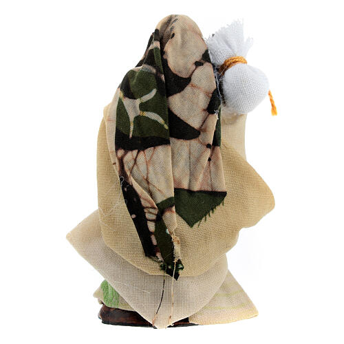 Young woman with a bundle for Neapolitan Nativity Scene with 8 cm characters 4