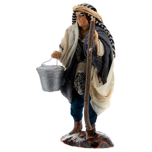 Arab milkman standing Neapolitan nativity 8 cm 2