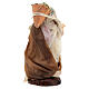 Mujer con cesta de heno estilo napolitano para belenes 8 cm s4