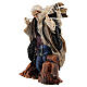 Old man with firewood on his shoulders for Neapolitan Nativity Scene with 8 cm characters s2