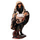 Giovane contadino con oca per presepe 8 cm s1