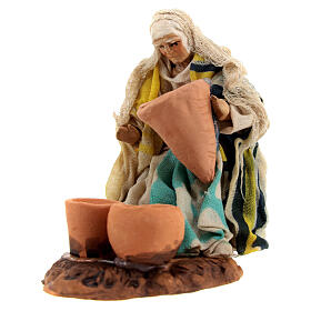 Arab potter figurine kneeling Neapolitan nativity 8 cm