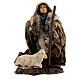 Wondered kneeling shepherd for 8 cm nativity s1