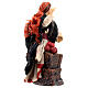 Donna in piedi con cesta e mele presepe napoletano 12 cm s3