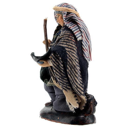 Beggar on his knees, figurine for Neapolitan Nativity Scene with 12 cm characters 2
