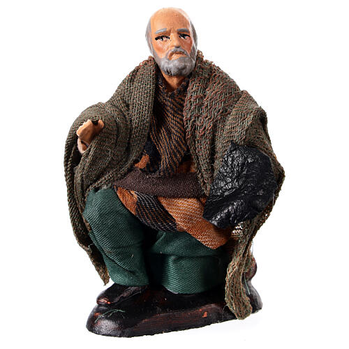 Mendigo de joelhos figura presépio napolitano 12 cm 1