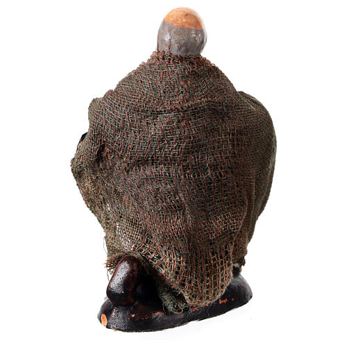 Mendigo de joelhos figura presépio napolitano 12 cm 2