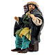 Old Arabic man sitting on a stone, figurine for Neapolitan Nativity Scene with 12 cm characters s2