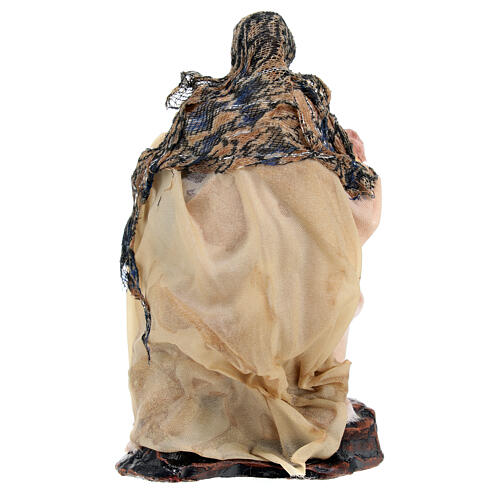 Jovem mulher com roupas a pendurar figura presépio napolitano 12 cm 4