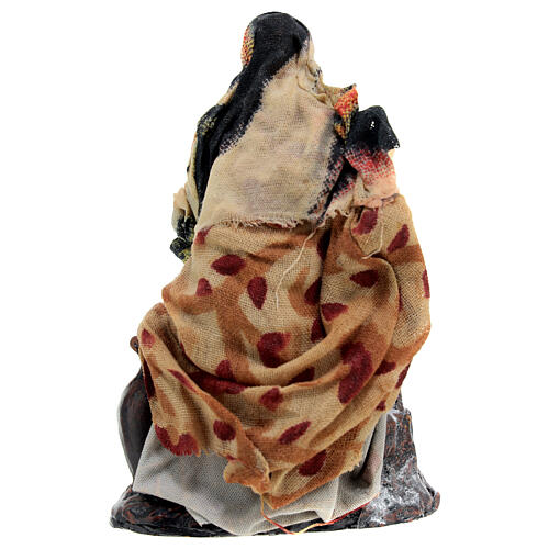 Woman kneading for Neapolitan Nativity Scene of 12 cm 4