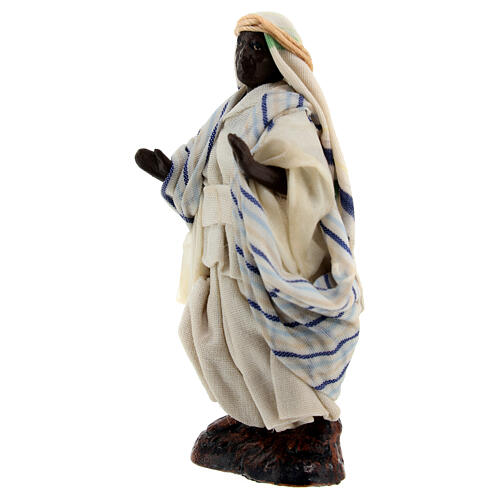 Arabic man on a camel, figurine for Neapolitan Nativity Scene with 8 cm characters 3