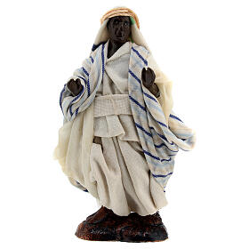 Arab with camel figurine Neapolitan nativity 8 cm