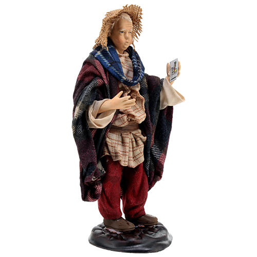 Jogadores de cartas árabes com barril figura presépio napolitano 18 cm 10