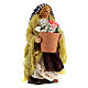 Florista com vaso de flores figura presépio napolitano 6 cm s3