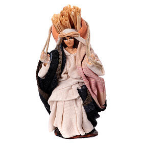 Old man with hay, figurine for Neapolitan Nativity Scene with 6 cm characters