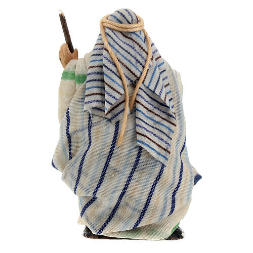 Arab elder man with cheese Neapolitan nativity scene 6 cm 4