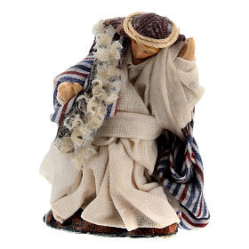 Uomo arabo pensatore stile napoletano per presepi 6 cm